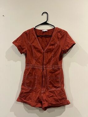Emory Park Rust Short-Sleeve Romper